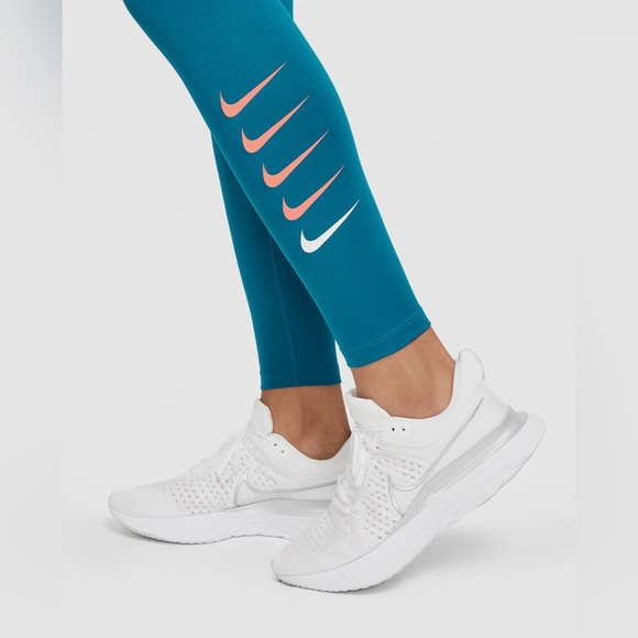 Nike Women's Swoosh Run (Teal) 7/8Running Leggings (DJ0934-301) Size Small NWT - Picture 3 of 7